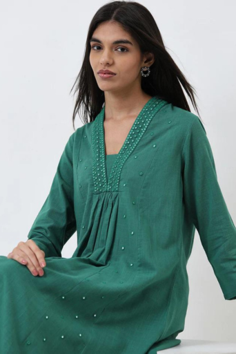 green ethnic wear