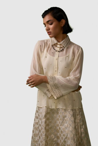 white ethnic wear