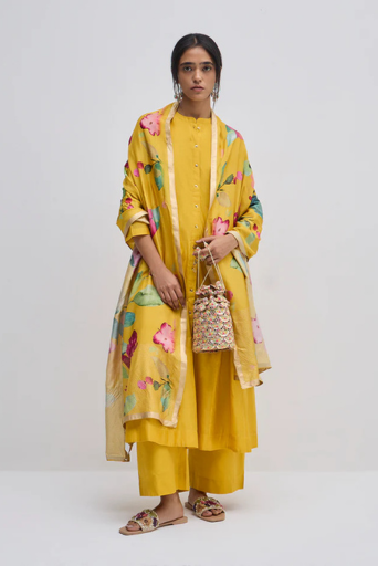 yellow ethnic dress